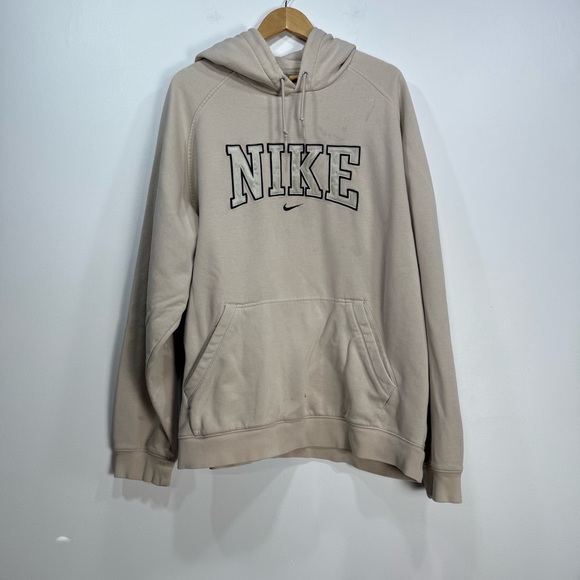 Vintage Nike Beige Center Swoosh Hoodie - Picture 12 of 12